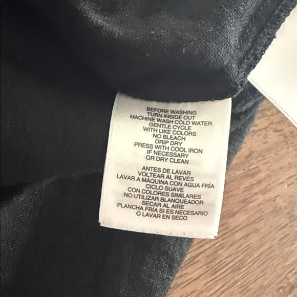 Anne Klein linen blend short sleeve front zip top - Picture 8 of 9